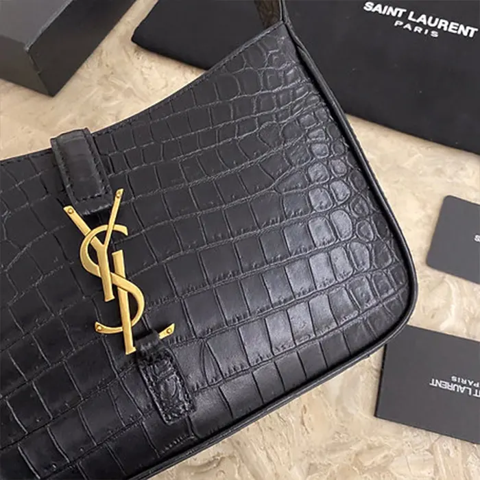 SAC YSL CROC NOIR