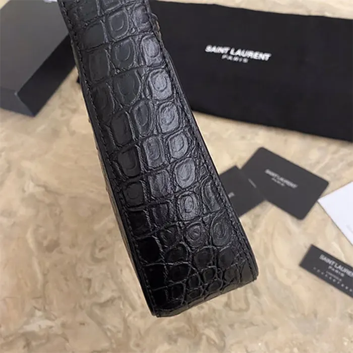 SAC YSL CROC NOIR